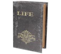 HOMSFOU Caja de Madera Pequeña para Obsequio Navideño Diseño de Biblia, Adorno Navideño Decorativo Multifuncional para Dulces y Objetos Pequeños, Caja de Embalaje Temática para Fiestas