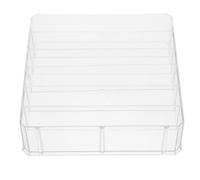 HOMSFOU Caja Organizadora De Grande y Transparente, Bandeja Acrílica 6 Compartimentos Desmontables, Soporte Multifuncional Para Oficina, Aula y Tienda