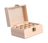 HOMSFOU Caja para Guardar Aceites Esenciales 12 Compartimentos, Soporte Plástico Ligero y Resistente Adecuado para Viaje y Exhibición de Botellas