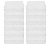 HOMSFOU Cajas Apilables Transparentes para Crayones 24 Piezas Estuche de Plástico con Tapa Organizador Pequeño para Útiles Escolares y Manualidades Caja para Crayones para Aula y Viaje