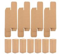 HOMSFOU Cajas de Embalaje de Papel Kraft para Tubos de Brillo Labial Vacíos, Organizador de Labios Diy, Cajas Pequeñas 2x2x10 Cm, Paquete de 50 Unidades, Almacenamiento para Maquillaje
