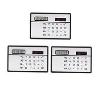 HOMSFOU Calculadora Solar Ultradelgada 3 Unidades Mini Portátil Pantalla Táctil Herramienta de Cálculo Digital para Estudiantes Oficina y Uso Escolar