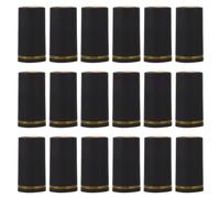 HOMSFOU Cápsulas Termorretráctiles Negro Aro Dorado 100 para Botellas de Vino de 30mm, Funda de Pvc Fácil de Usar para Sellado en y Ktv
