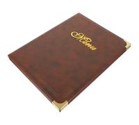 HOMSFOU Carpeta de Menú A4 de Cuero Color Café para Bar y Hotel, Soporte Práctico para Visualización y Organización de Cartas de Restaurante