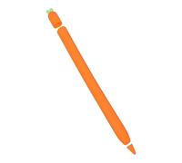 HOMSFOU Carrot Silicone Pencil Anti-Slip Cover Compatible with Apple Pencil Cute Design Durable Material Prevents Rolling and Dropping for Use