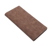 HOMSFOU Cartera Plegable para Hombre Larga Vintage de Piel Sintética Marrón, Billetera Delgada con Múltiples Ranuras para Tarjetas y Ventana de Identificación, Organizador para Viaje y