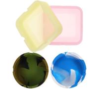 HOMSFOU Ceniceros de Silicona 4 Piezas Resistentes al Calor y No Se Desvanecen, Ideales para Decoración de Escritorio y Fiestas Hogar
