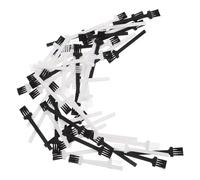 HOMSFOU Cepillo de Limpieza Eléctrico de Plástico Portátil para Afeitadora y Teclado, 60 Unidades Mini en Negro, Adecuado para Limpieza de Precisión y Cuidado Personal en Casa y Viajes