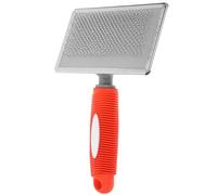 HOMSFOU Cepillo Grande Para Perros Peine De Aseo Para Interiores Acero Inoxidable Fácil De Usar Para Eliminar Pelo Suelto