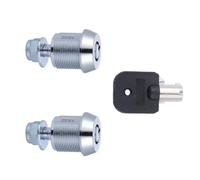 HOMSFOU Cerradura Tubular de Leva para Máquina Arcade de 17 MM 2 Piezas con Llave Reversible Bloqueo Seguro para Gabinete y Caja de Herramientas Compatible con Consolas Color