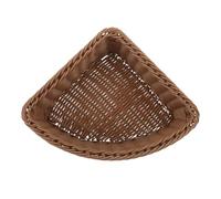 HOMSFOU Cesta Triangular de Esquina Tejida a Mano Contenedor Organizador para Cocina y Guardería Cesta de Almacenamiento Multifuncional 24.5 Cm Radio X 8.5 Cm Alto para Estantes