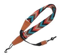 HOMSFOU Cinturón de Hombro Ajustable Material Suave y Cómodo de Nylon y Cuero para Accesorio Adecuado para Ukulele de 21 a 26 Pulgadas Ukelele Doble Gancho en J