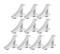 HOMSFOU Clips de Aluminio para Estante de Congelador y Refrigerador Soporte de 10 Piezas Tamaño Pequeño Resistentes y Compatibles para Organización en Frío