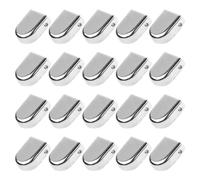 HOMSFOU Clips para Cordones de Zapatos 30 Piezas, Hebillas Metálicas sin Atar Cierre de Presión, Color Plateado Brillante, Tamaño, para Zapatillas Deportivas de Hombre y Mujer, Uso