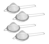 HOMSFOU Colador de Acero Inoxidable de Malla Fina 8,5 Cm 4 Piezas para Cocina y Cócteles, Cedazo Cónico para Filtrar Aceite y Alimentos, Accesorio Práctico para Hogar y Restaurante