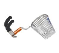 HOMSFOU Colador de Cocina de Acero Inoxidable 201, Cuchara Coladora Abatible Gancho, Red de Malla para Olla Caliente, Espumadera Multifuncional para Cocinar y Servir Alimentos, Adecuado