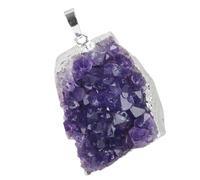 HOMSFOU Colgante de Natural Decorativo Collar Compacto de Cristal Colgante Accesorio Único para Joyería y Manualidades Calmante para Equilibrio y Estilo