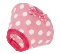 HOMSFOU Collar Cónico Antipicoteo para Pájaros Tamaño M, Funda Ligera y Transpirable Diseño de Puntos Rosas, Protector de Cuello para Loros en Recuperación, Anti-mordeduras y Lavable