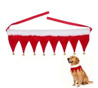 HOMSFOU Collar Navideño para Mascotas de Poliéster Campana, Ligero y Cómodo, Adecuado para Perros y Gatos en Eventos de Disfraces Navideños