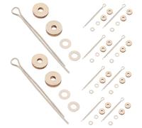 HOMSFOU Conectores de Articulación de Juguete de Oso 8 Mm para Muñecas, 10 Piezas de Disco de Madera y Pasador de Chaveta, Accesorios DIY para Bricolaje, Movimiento Rotativo 360°, Uso