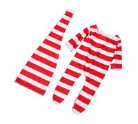 HOMSFOU Conjunto de Fotografía para Recién Nacida Pijama con Pies y Gorro Rayas Ropa y Transpirable para Sesiones de Fotos y Uso Diario Invierno