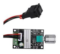 HOMSFOU Controlador Motor Eléctrico Pwm Regulador Voltaje DC Reversible Ajustable con Potenciómetro Compacto Cable Metal para Control Motor Reductor Color Aleatorio