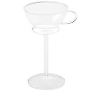 HOMSFOU Copa de Vino de Cristal Asa 140 Ml Copa de Cristal para Vino Tinto Vaso Decorativo para Fiestas Bar Hogar Banquete