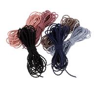 HOMSFOU Cordón Elástico para Hacer Joyas 6 Piezas 5 M Cada una Colores Surtidos Negro Azul Gris Kaki Morado Rosa y Azul Marino Cuerda Resistente para Pulseras DIY y Cintas Cabello