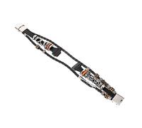 HOMSFOU Correa de Reloj Cuentas Retro para Pulsera Deportiva Inspire, Pulsera Metálica Cómoda y Ajustable, Diseño Étnico Vintage, Compatible Unisex, Color Negro, Estilo DIY
