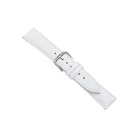 HOMSFOU Correa de Reloj de Piel de Vaca y Bambú para Relojes Inteligentes, Hombre y Mujer, Cómoda, Transpirable, Textura Suave, Color Claro, Tamaño 18 Mm