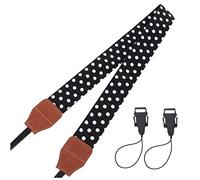 HOMSFOU Correa para Cámara Ajustable Negro Correa De Hombro y Cuello Cómoda para DSLR y Accesorios Fotográficos Diseño y Anti-pérdida Uso Cruzado y Versátil