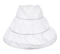 HOMSFOU Crinolina para Niña Falda de Color Claro Estilo Princesa 3 Aros de Acero, Cintura Elástica Ajustable y Correas de Gancho para Boda y Fiesta Infantil