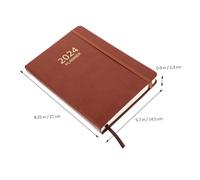 HOMSFOU Cuaderno de Escritura Portátil y Ligero de Papel Marrón Diseño Delicado, Bloc de Notas Planificador para Uso Diario y Viajes