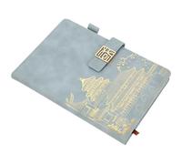 HOMSFOU Cuaderno de Gestión Portátil con Hebilla, Libreta de Notas Decorativa de Cuero Sintético y Papel, Planificador Diario para Organización y Productividad
