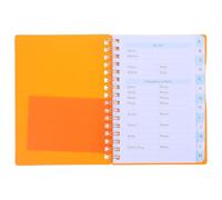 HOMSFOU Cuaderno Índice Alfabético A6 para Contraseñas con Diseño en Espiral y Pestañas, Material Pp y Papel, Adecuado para Uso Diario y Gestión Rápida de Claves