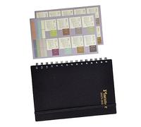 HOMSFOU Cuaderno Planificación Notepad de Gestión del Planificador para Estudiantes y Profesionales Meses de Organización Diseño Elegante y Portátil Color Negro
