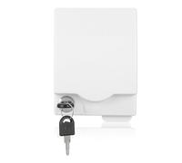 HOMSFOU Cubierta de Enchufe Cerradura para Baño y Espacios Húmedos, Caja de Salida de Plástico Protección Antisalpicaduras, Montaje Fácil en Pared