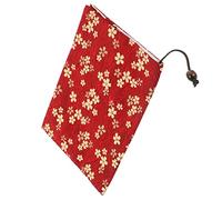HOMSFOU Cubierta de Libro Ajustable de Mano Protector para Libros con Diseño de Flores Rojas para Estudiantes y Amantes Lectura