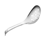 HOMSFOU Cuchara Ranurada de Acero Inoxidable 304, Colador de Cocina Pequeño Mango Largo Resistente al Calor para Servir y Escurrir Alimentos Fritos, Utensilio Multifuncional para Uso