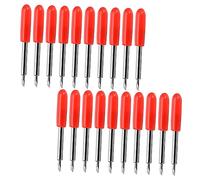 HOMSFOU Cuchillas de Corte y Tapa de Goma Roja para Plotter de Vinilo 50 Corte Limpio sin Arrastre Acero Tungsteno Ideales para Letras y Film Reflectante