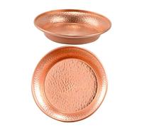 HOMSFOU Cuenco de Latón Tibetano Pequeño para Ofrendas, 2 Piezas, Plato de Cobre Puro para Agua y Sacrificios Budistas, Decoración para Hogar, Templo y Meditación