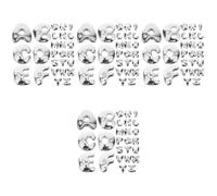 HOMSFOU Cuentas Letras Diy Para Joyería Abalorios De Encanto Para Pulseras Collares Y Llaveros Para Manualidades Y Personalizados 26 Piezas X 4