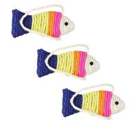 HOMSFOU de Almohadilla para Rascar de Sisal Protector de Muebles Que Evita Arañazos 3 Piezas Forma de Pez Color Aleatorio para Gatos Adecuado para Gatitos y Muebles