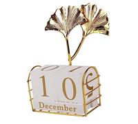 HOMSFOU de Escritorio de Bloques de Madera Natural con Diseño Único para Decoración de Oficina y Casa de Regresiva para Mes y Fecha Chic y Práctico