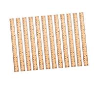 HOMSFOU de Madera 30Cm Multifunción para Niños Ligera y Práctica Material Escolar Escolar 12 Piezas