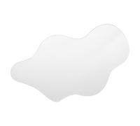 HOMSFOU Decoración Navideña Espejo Acrílico Plateado para Pueblo Navideño, Estanque de Patinaje Ligero y Realista Forma Irregular, Accesorio para Fiestas de Invierno