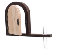 HOMSFOU Decorative Wooden Fairy Door Outlet Cover With Childproof Socket Protector And Wall-mounted Test Tube Vase Cute Nursery Plug Guard For Pet Safety