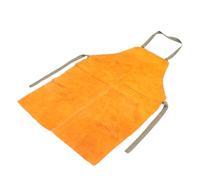 HOMSFOU Delantal de Cuero para Soldar Resistente al Fuego, Protección Térmica, Piel de Vaca Natural, para Soldadores y Carpinteros, 1 Unidad, Uso Profesional y Laboral