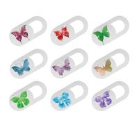HOMSFOU Deslizante para Web 9 Piezas de Privacidad Adhesivo para Portátil y Tableta de Usar Protección contra Diseño de Mariposas Color Multicolor