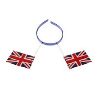 HOMSFOU Diadema Bandera del Reino Unido 3d de Resorte, Accesorio Cabello para Mujeres y Niñas, Diseño Patriótico para Fiestas, Disfraces y Celebraciones, Ligera y Cómoda